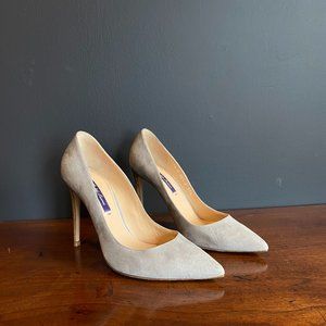 Celia Goat-Suede Pump (Grey)